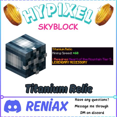 titanium ring skyblock|titanium relic hypixel skyblock.